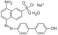 8-AMINO-5-(4'-HYDROXYBIPHENYL-4-YLAZO)NAPHTHALENE-2-SULFONATE SODIUM, MONOHYDRATE CAS#: 6949-03-7
