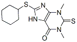 8-(Cyclohexylthio)-1,3-dimethyl-2-thioxo-2,3-dihydro-7H-purin-6(1H)-one CAS#: 6466-13-3
