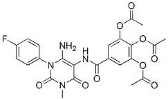 Benzamide,  3,4,5-tris(acetyloxy)-N-[6-amino-1-(4-fluorophenyl)-1,2,3,4-tetrahydro-3-methyl-2,4-dioxo-5-pyrimidinyl]- CAS#: 176379-01-4