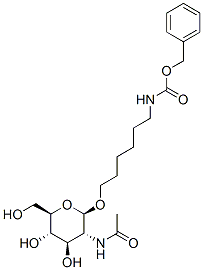 Carbamic acid, 6-2-(acetylamino)-2-deoxy-.beta.-D-glucopyranosyloxyhexyl-, phenylmethyl ester CAS#: 62205-57-6