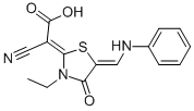 Cyano-(3-ethyl-4-oxo-5-phenylaminomethylene-thiazolidin-2-ylidene)-acetic acid CAS#: 623550-69-6
