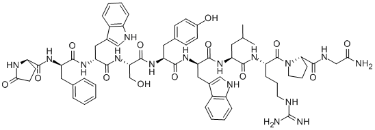 D-PYR-D-PHE-D-TRP-SER-TYR-D-TRP-LEU-ARG-PRO-GLY-NH2 CAS#: 68059-94-9