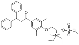 Ethanaminium, 2-N,N-diethyl-2-(2,6-dimethyl-4-(1-oxo-3,3-diphenylpropy l)phenoxy)-N-methyl-, methyl sulfate CAS#: 65084-06-2