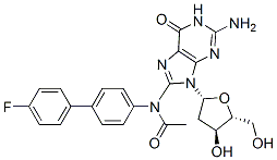 Guanosine, 8-(acetyl(4'-fluoro(1,1'-biphenyl)-4-yl)amino)-2'-deoxy- CAS#: 67764-18-5