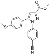 METHYL 1-(4-CYANO-PHENYL)-5-(4-METHYLSULFANYL-PHENYL)-1H-PYRAZOLE-3-CARBOXYLATE CAS#: 640727-98-6