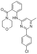 Morpholine, 4-(2-((2-(4-chlorophenyl)-6-methyl-4-pyrimidinyl)amino)ben zoyl)- CAS#: 65789-86-8