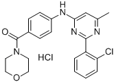 Morpholine, 4-(4-((2-(2-chlorophenyl)-6-methyl-4-pyrimidinyl)amino)ben zoyl)-, monohydrochloride CAS#: 65789-87-9