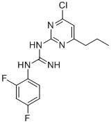 N-(4-CHLORO-6-PROPYLPYRIMIDIN-2-YL)-N'-(2,4-DIFLUOROPHENYL)GUANIDINE CAS#: 680214-82-8