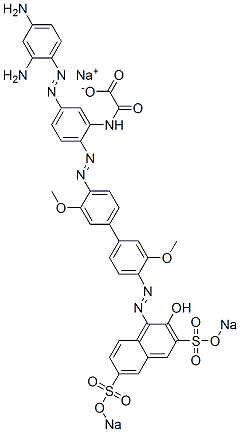 N-[5-[(2,4-Diaminophenyl)azo]-2-[[4'-[[2-hydroxy-3,6-bis(sodiosulfo)-1-naphthalenyl]azo]-3,3'-dimethoxy[1,1'-biphenyl]-4-yl]azo]phenyl]oxamidic acid sodium salt CAS#: 7199-04-4