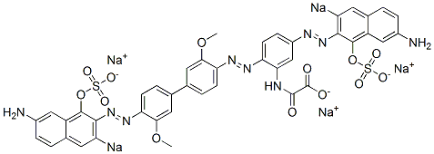 N-[5-[(7-Amino-1-hydroxy-3-sodiosulfo-2-naphthalenyl)azo]-2-[[4'-[(7-amino-1-hydroxy-3-sodiosulfo-2-naphthalenyl)azo]-3,3'-dimethoxy[1,1'-biphenyl]-4-yl]azo]phenyl]oxamidic acid sodium salt CAS#: 7237-46-9