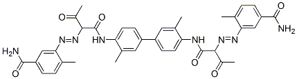N,N'-(3,3'-Dimethyl(1,1'-biphenyl)-4,4'-diyl)bis(2-((5-carbamyl-2-methylphenyl)azo)-3-oxobutanamide) CAS#: 64441-14-1