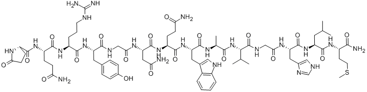 PYR-GLN-ARG-TYR-GLY-ASN-GLN-TRP-ALA-VAL-GLY-HIS-LEU-MET-NH2 CAS#: 67338-70-9
