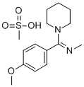 Piperidine, 1-((4-methoxyphenyl)(methylimino)methyl)-, monomethanesulf onate CAS#: 64594-28-1