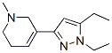 Pyridine, 3-(1,5-diethyl-1H-pyrazol-3-yl)-1,2,5,6-tetrahydro-1-methyl- (9CI) CAS#: 622403-77-4