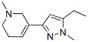Pyridine, 3-(5-ethyl-1-methyl-1H-pyrazol-3-yl)-1,2,5,6-tetrahydro-1-methyl- (9CI) CAS#: 622403-74-1