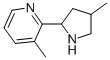 Pyridine, 3-methyl-2-(4-methyl-2-pyrrolidinyl)- (9CI) CAS#: 603089-96-9