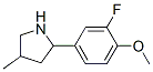Pyrrolidine, 2-(3-fluoro-4-methoxyphenyl)-4-methyl- (9CI) CAS#: 603068-56-0