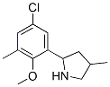 Pyrrolidine, 2-(5-chloro-2-methoxy-3-methylphenyl)-4-methyl- (9CI) CAS#: 603069-16-5