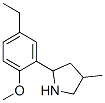Pyrrolidine, 2-(5-ethyl-2-methoxyphenyl)-4-methyl- (9CI) CAS#: 603068-65-1