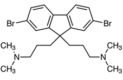 Structure of 2,7-Dibromo-9,9-bis[3-(dimethylamino)propyl]fluorene CAS 673474-73-2