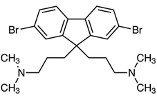 Structure of 2,7-Dibromo-9,9-bis[3-(dimethylamino)propyl]fluorene CAS 673474-73-2