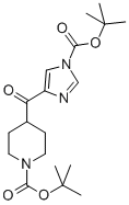 TERT-BUTYL 4-(1-(TERT-BUTOXYCARBONYL)-1H-IMIDAZOLE-4-CARBONYL)PIPERIDINE-1-CARBOXYLATE CAS#: 639089-44-4
