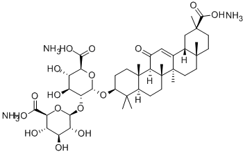 alpha-d-Glucopyranosiduronic acid, (3beta,20beta)-20-carboxy-11-oxo-30-norolean-12-en-3-yl 2-O-beta-d-glucopyranuronosyl-, triammonium salt CAS#: 68083-53-4