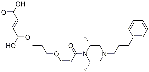 cis-2,6-DiMethyl-1-(1-oxo-3-propoxy-2-propenyl)-4-(3-phenylpropyl)-Piperazine (2Z)-2-butenedioate CAS#: 63378-13-2