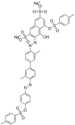 disodium 3-[[3,3'-dimethyl-4'-[[4-[[(p-tolyl)sulphonyl]oxy]phenyl]azo][1,1'-biphenyl]-4-yl]azo]-4-hydroxy-5-[[(p-tolyl)sulphonyl]oxy]naphthalene-2,7-disulphonate CAS#: 68345-21-1