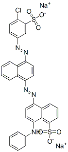 disodium 5-((4-((4-chloro-3-sulfonatophenyl)azo)-1-naphthyl)azo)-8-(phenylamino)-1-naphthalenesulfonate CAS#: 6527-62-4