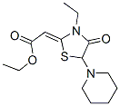 ethyl (Z)-(3-ethyl-4-oxo-5-piperidin-1-ylthiazolidin-2-ylidene)acetate CAS#: 63250-48-6