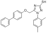 s-Triazole-2-thiol, 5-(4-biphenylyloxymethyl)-1-(2,4-dimethylphenyl)- CAS#: 68869-54-5