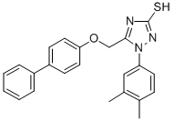 s-Triazole-2-thiol, 5-(4-biphenylyloxymethyl)-1-(3,4-dimethylphenyl)- CAS#: 68869-55-6