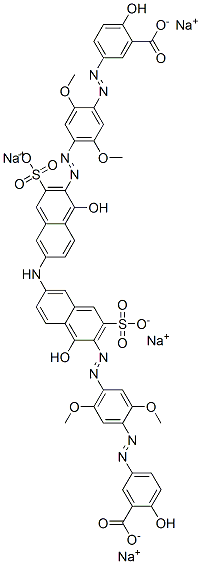tetrasodium 5,5'-[iminobis[(1-hydroxy-3-sulphonato-6,2-naphthylene)azo(2,5-dimethoxy-4,1-phenylene)azo]]bis(salicylate) CAS#: 6548-31-8