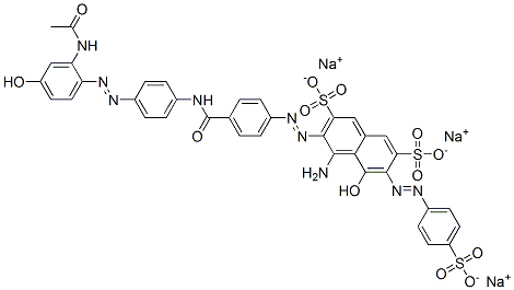 trisodium 3-[[4-[[[4-[[2-(acetylamino)-4-hydroxyphenyl]azo]phenyl]amino]carbonyl]phenyl]azo]-4-amino-5-hydroxy-6-[(4-sulphonatophenyl)azo]naphthalene-2,7-disulphonate CAS#: 67461-03-4