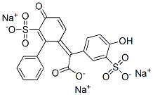 trisodium alpha-(4-hydroxy-3-sulphonatophenyl)-alpha-(4-oxo-3-sulphonatocyclohexa-2,5-dienylidene)-alpha-toluate CAS#: 62609-87-4