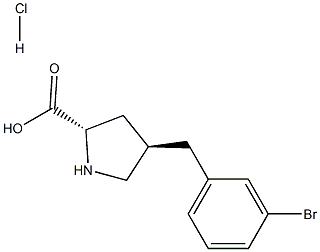 (2S,4R)-4-(3-broMobenzyl)pyrrolidine-2-carboxylic acid hydrochloride CAS#: 1049734-10-2