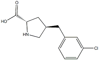 (2S,4R)-4-(3-chlorobenzyl)pyrrolidine-2-carboxylic acid CAS#: 1049978-11-1