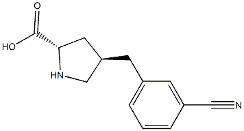 (2S,4R)-4-(3-cyanobenzyl)pyrrolidine-2-carboxylic acid CAS#: 1049981-82-9
