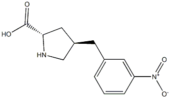 (2S,4R)-4-(3-nitrobenzyl)pyrrolidine-2-carboxylic acid CAS#: 1049980-33-7