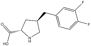(2S,4R)-4-(3,4-difluorobenzyl)pyrrolidine-2-carboxylic acid CAS#: 1049981-46-5