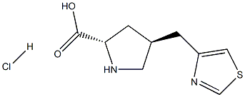 (2S,4S)-4-(thiazol-4-ylMethyl)pyrrolidine-2-carboxylic acid hydrochloride CAS#: 1049745-41-6