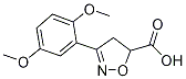 3-(2,5-dimethoxyphenyl)-4,5-dihydroisoxazole-5-carboxylic acid CAS#: 1018143-27-5