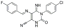 5-(1-AZA-2-(4-FLUOROPHENYL)VINYL)-3-(4-CHLOROPHENYL)-4-IMINO-2-OXO-1H-1,3-DIAZINE-6-CARBONITRILE CAS#: 1048915-26-9