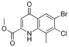 Methyl 6-bromo-7-chloro-8-methyl-4-oxo-1,4-dihydroquinoline-2-carboxylate CAS#: 1065074-46-5