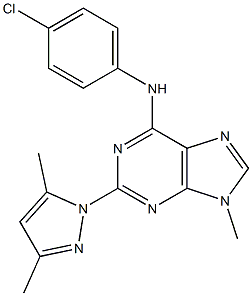 N-(4-chlorophenyl)-2-(3,5-diMethyl-1H-pyrazol-1-yl)-9-Methyl-9H-purin-6-aMine CAS#: 1063331-94-1