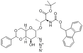 O-(2-Azido-4,6-O-benzylidene-2-deoxy-alpha-D-galactopyranosyl)-N-Fmoc-L-threonine tert-Butyl Ester CAS#: 195976-07-9