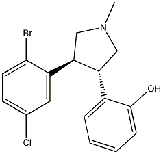 trans-N-Methyl-3-(2-hydroxyphenyl)-4-(2-bromo-5-chlorophenyl)pyrrolidine CAS#: 1000890-02-7