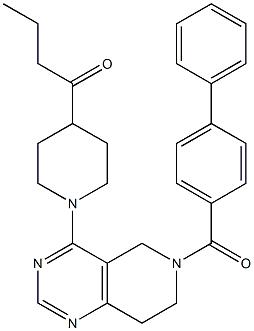 1-{1-[6-(biphenyl-4-ylcarbonyl)-5,6,7,8-tetrahydropyrido[4,3-d]pyrimidin-4-yl]piperidin-4-yl}butan-1-one CAS#: 1332454-07-5