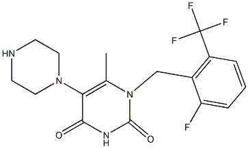 1-(2-fluoro-6-(trifluoroMethyl)benzyl)-6-Methyl-5-(piperazin-1-yl)pyriMidine-2,4(1H,3H)-dione CAS#: 1308380-33-7